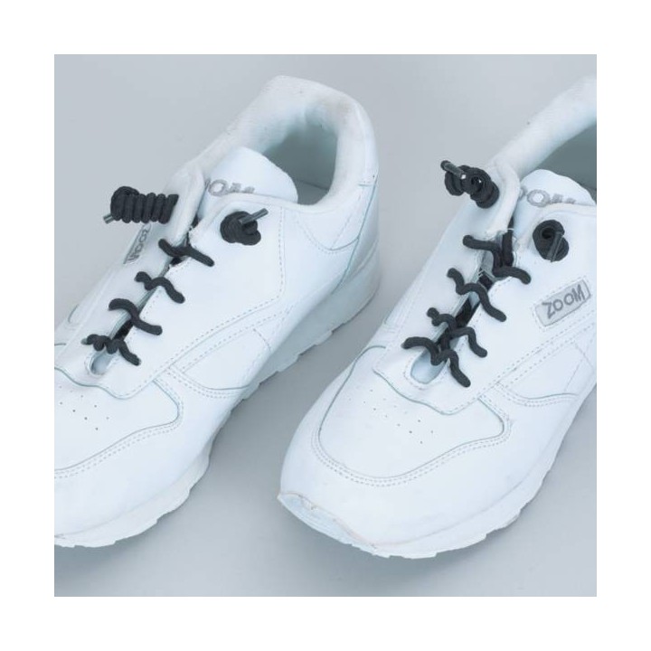 Lacets spirale noirs - la paire