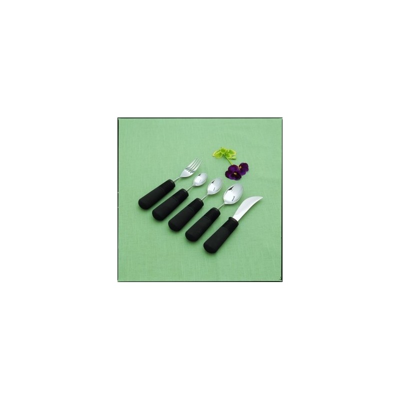 Cuillère Adaptative Coudée Pour Personnes âgées/handicapées - Manche Long Ergonomique, Antidérapant, Pour Main Droite