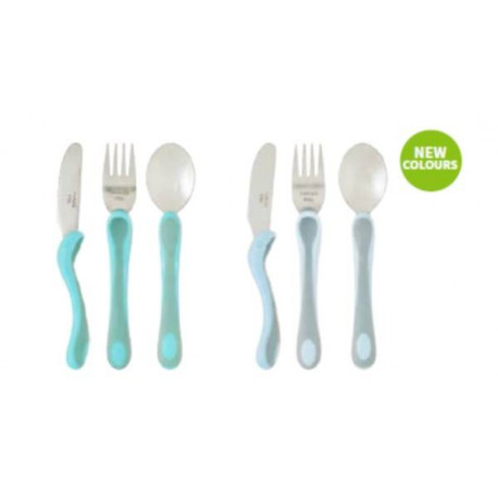 Couverts courbés pour enfants Easi Eaters (cuillère + fourchette) Acheter -  Soins à Domicile Webshop