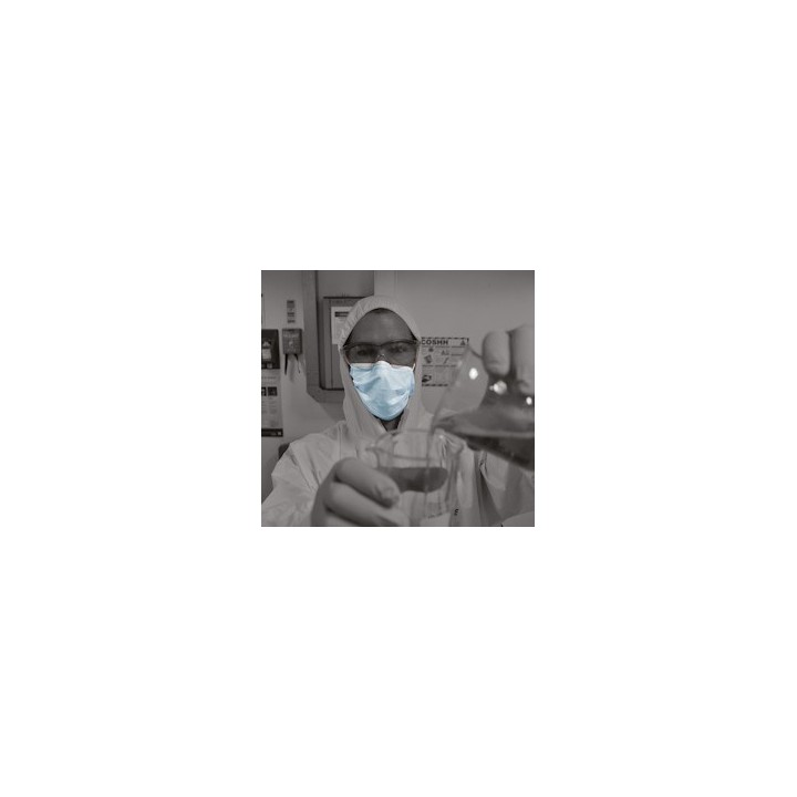 MASQUE 3 PLIS ELASTIQUES BOITE DE 25 BLEU