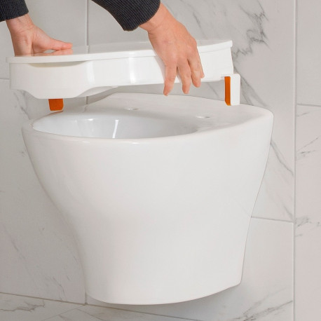 KMINA - Rehausseur WC Adulte (10 cm Hateur, Soft), Siège de