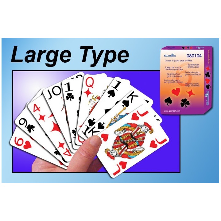 Jeu de 54 cartes gros caractères