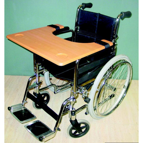 Tablette pour fauteuil roulant double face