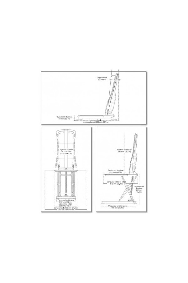 Elévateur de bain Bellavita SANS garniture bleu