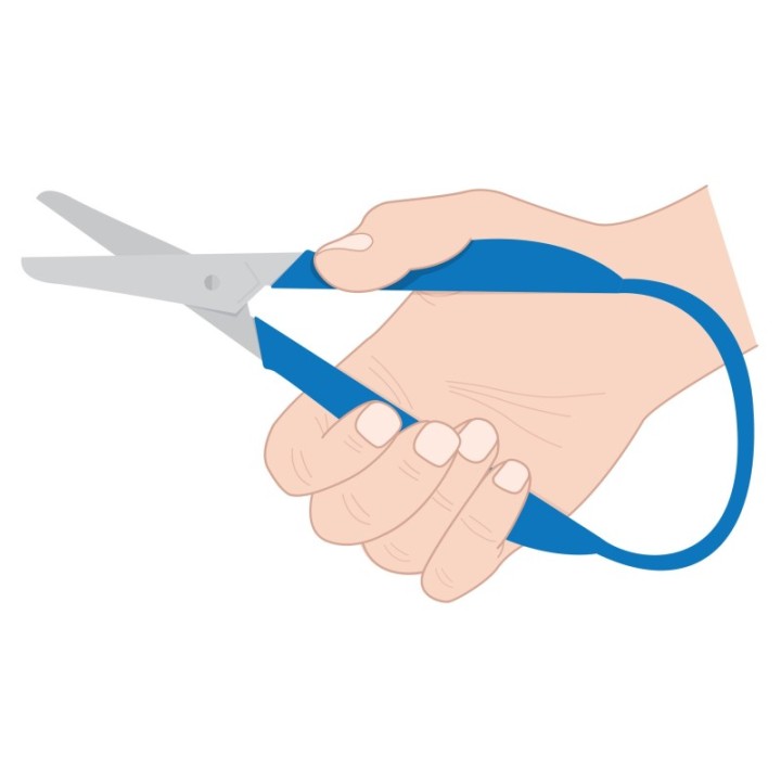 Ciseaux bout rond à ressort