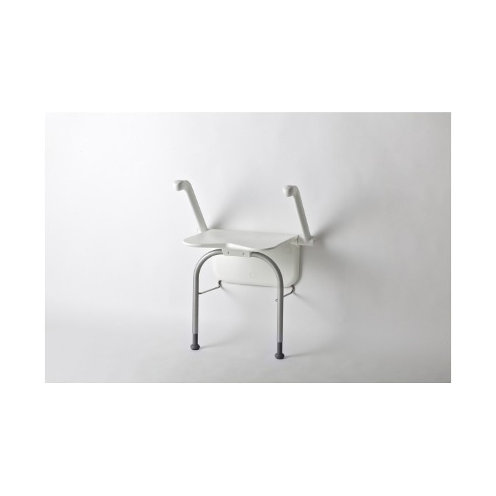 Siège de douche blanc relax avec accoudoirs et pieds