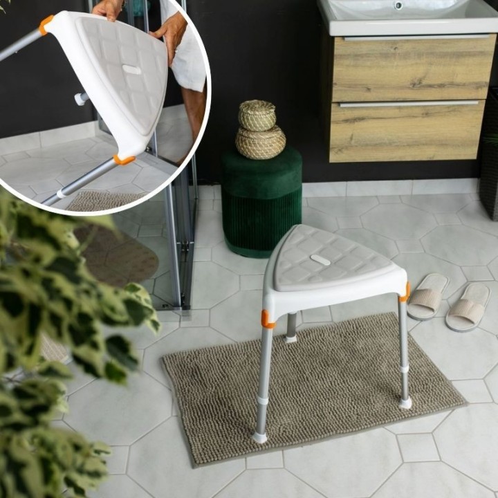 Tabouret de douche de coin capri