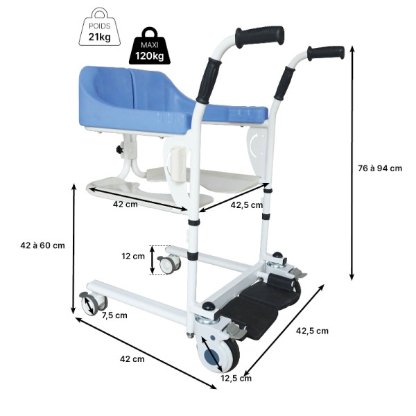 Fauteuil de transfert WC / douche Moovy