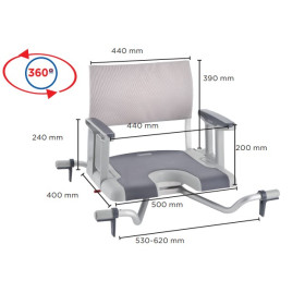 Siège de bain pivotant Aquatec Sorrento