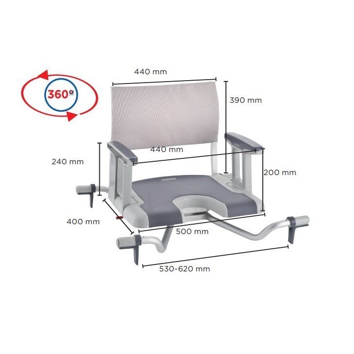Siège de bain pivotant AQUATEC SORRENTO