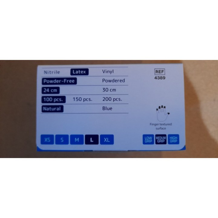 Gants en latex taille L