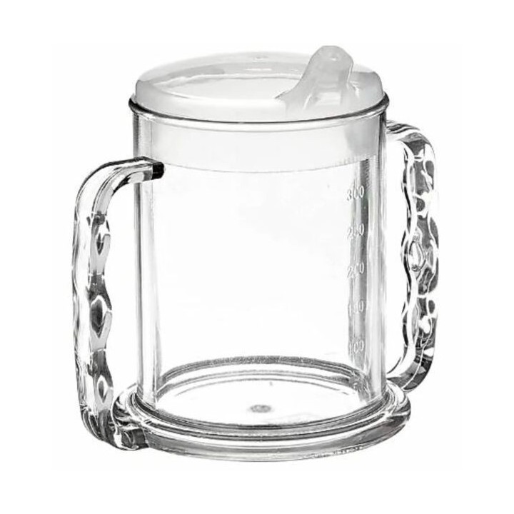 Gobelet 2 anses avec couvercles interchangeables