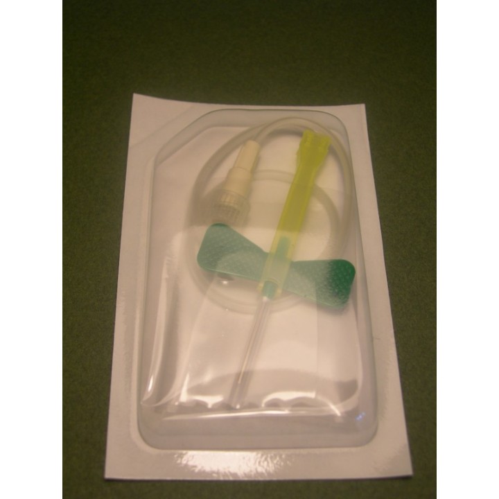 Epicraniennes Safety Lock vertes avec adaptateur 50 unités