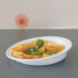Assiette antidérapante ronde à paroi variable